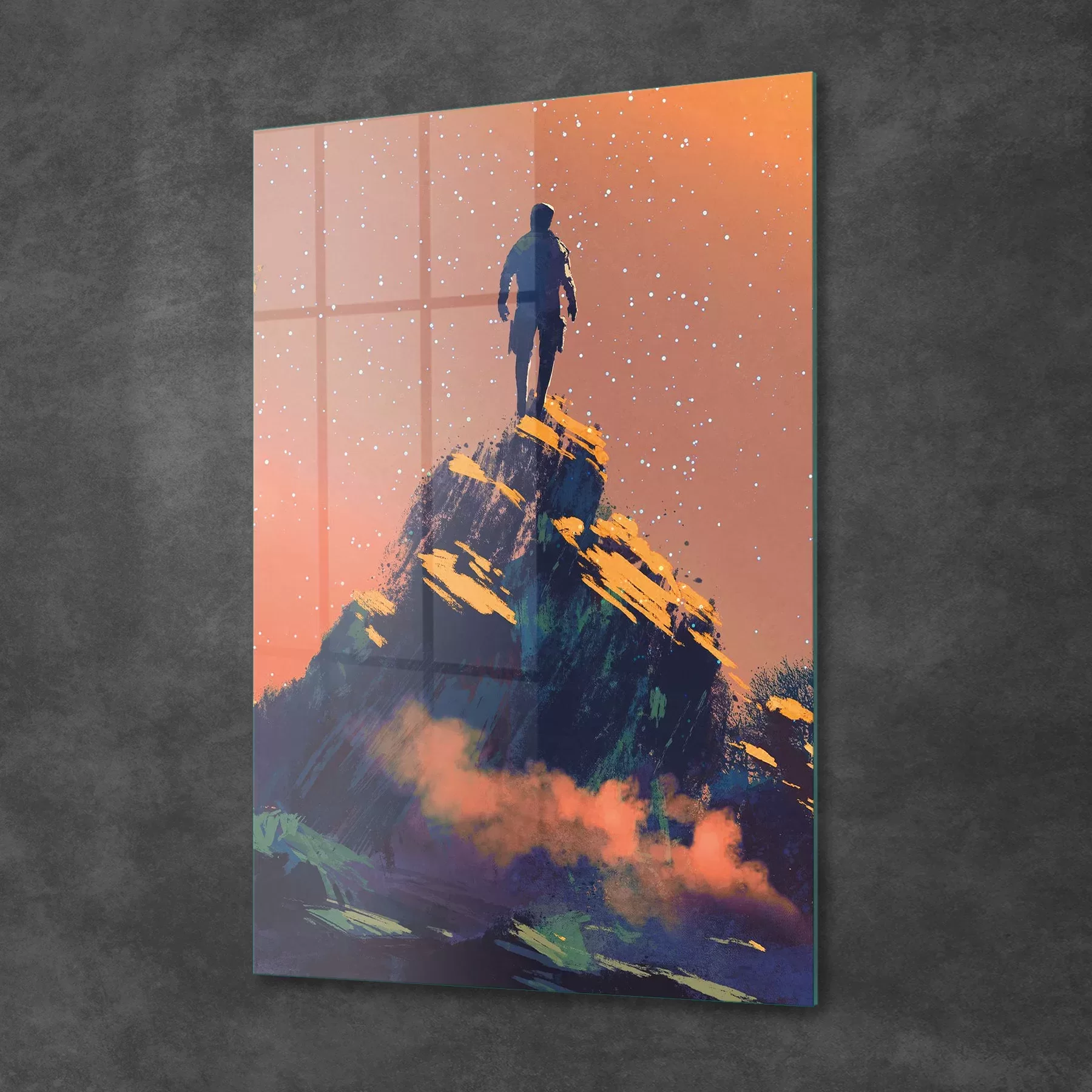 Picture of Decovetro Cam Tablo Sulu Boya Manzara 50x70 cm