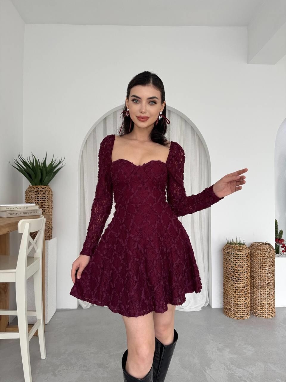 Picture of Fers Çiçek Detay Elbise