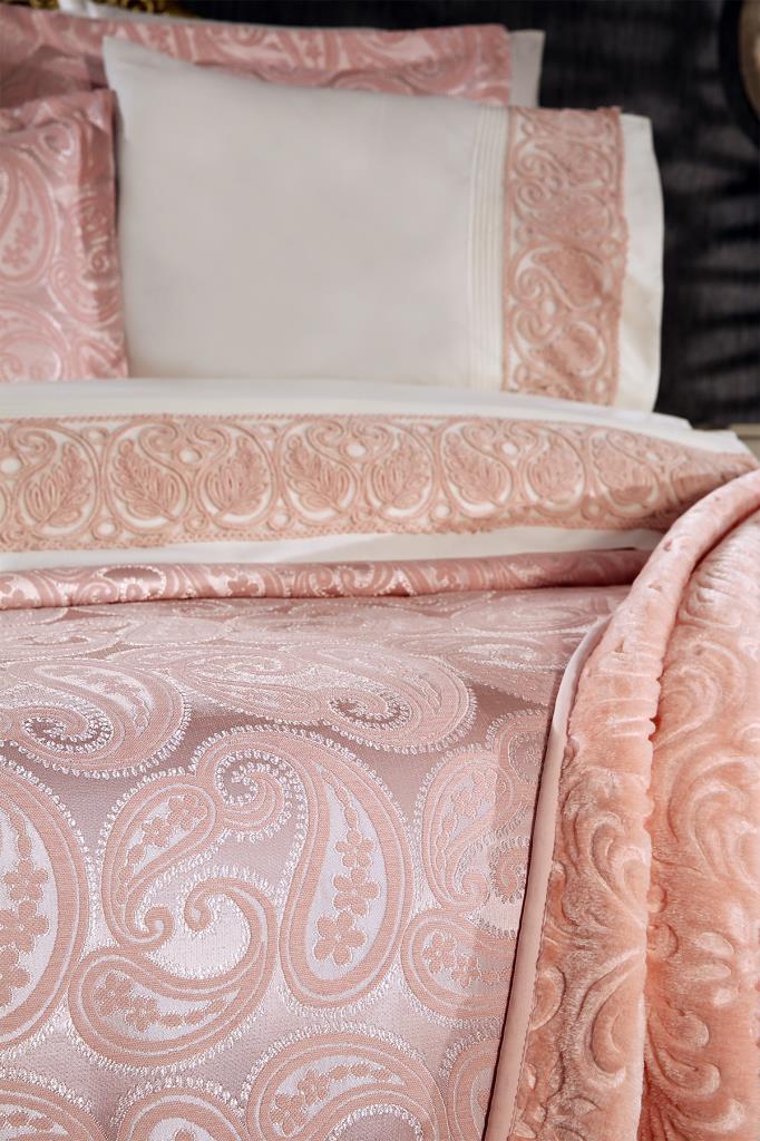 Picture of Çeyiz Diyarı Şal 10 Parça Battaniyeli Çeyiz Seti Pudra