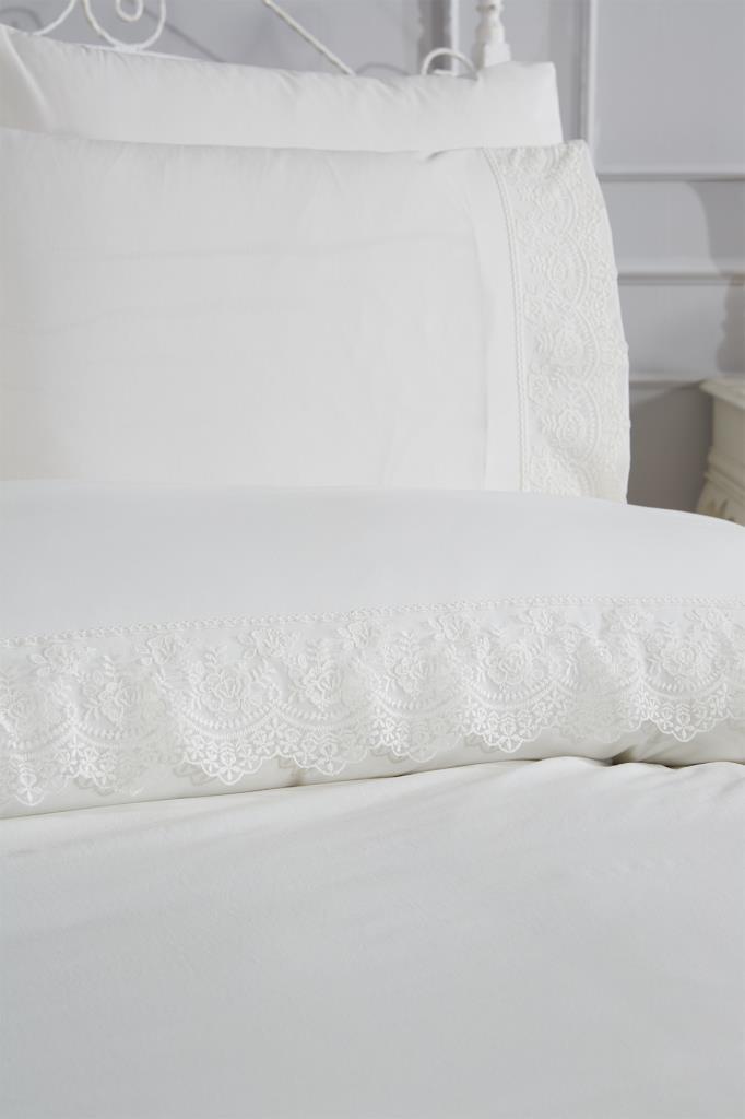 Picture of Fransız Güpürlü Kuris Nevresim Takımı Krem