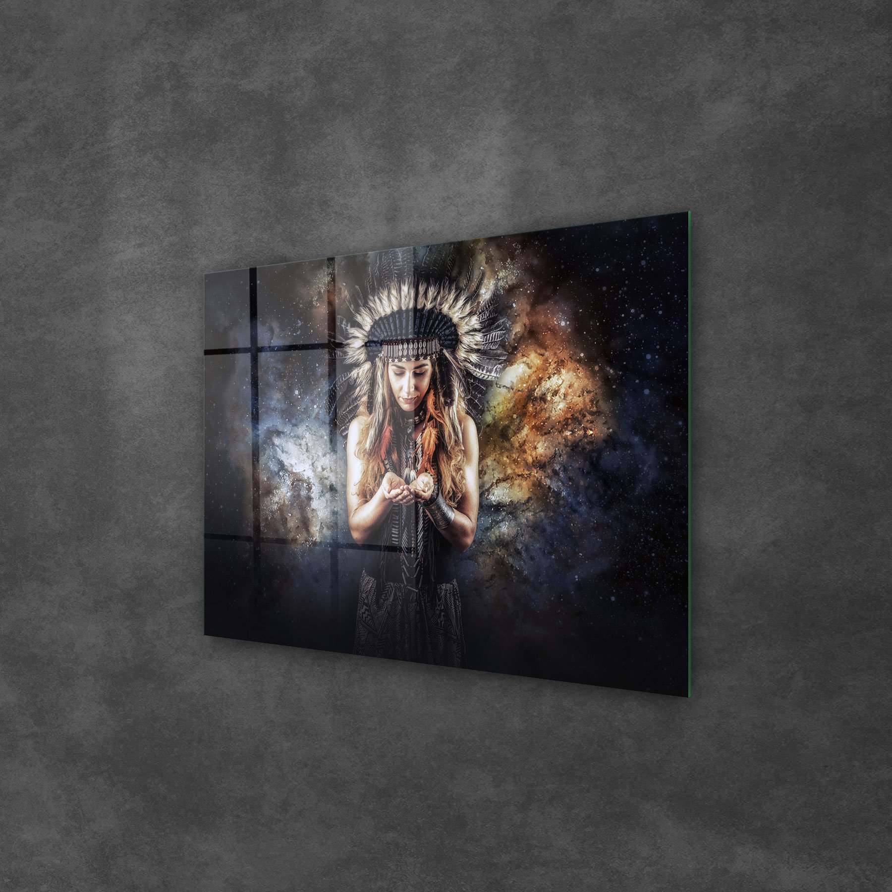 Picture of Decovetro Cam Tablo Spiritual Kızılderili Kadın 50x70 cm