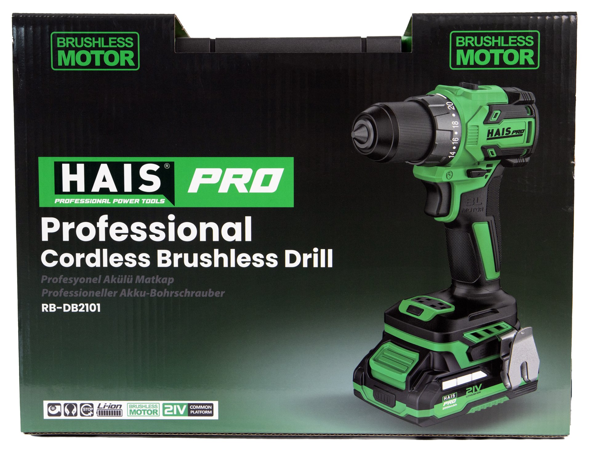 Picture of HAISPRO Profesyonel Vidalama Matkap 21 V 2.0 Ah Çift Akülü