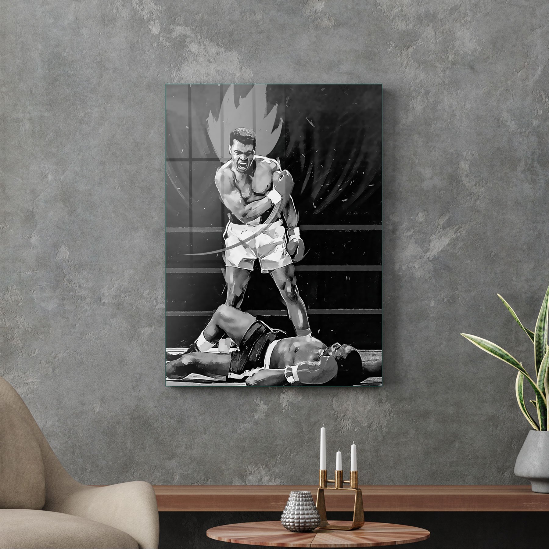 Picture of Decovetro Cam Tablo Muhammed Ali 50x70 cm