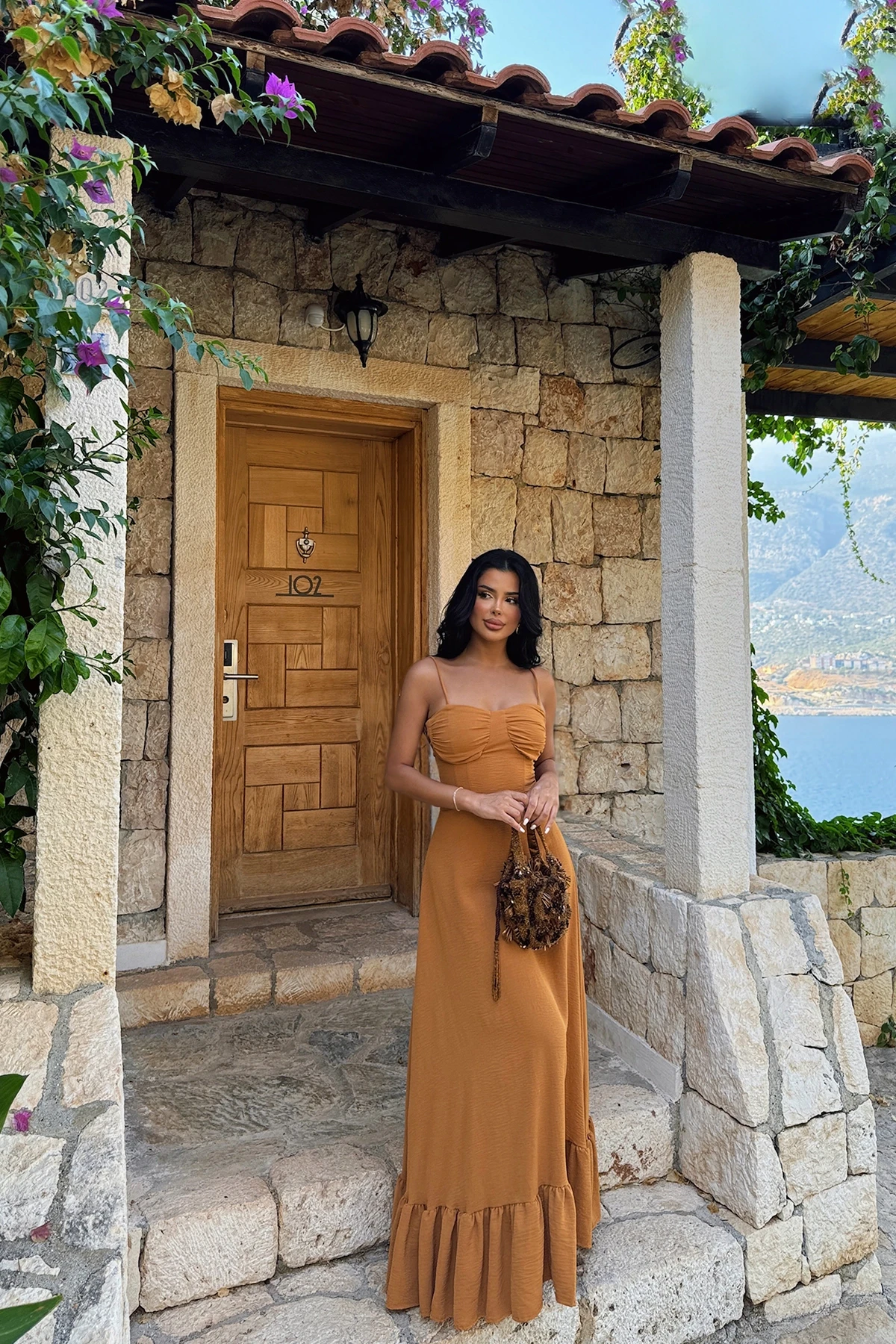 Picture of Camel Tie Dress