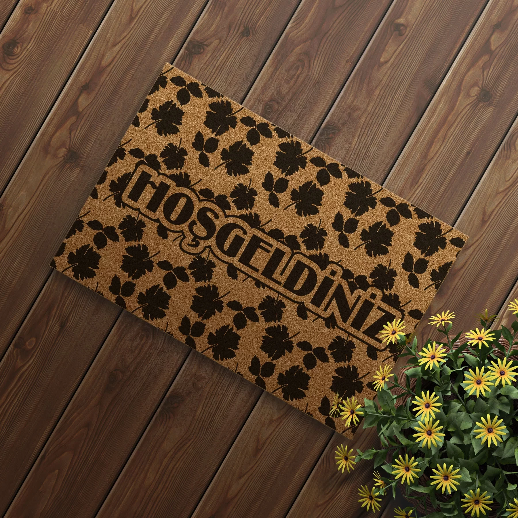 Picture of Decovetro Paspas Hoşgeldiniz Desenli Kapı Önü Paspası 40 x 60 Cm