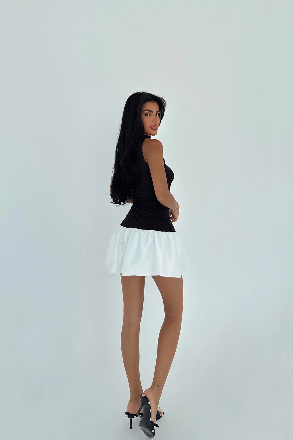 Picture of Black Two-Tone Basic Dress