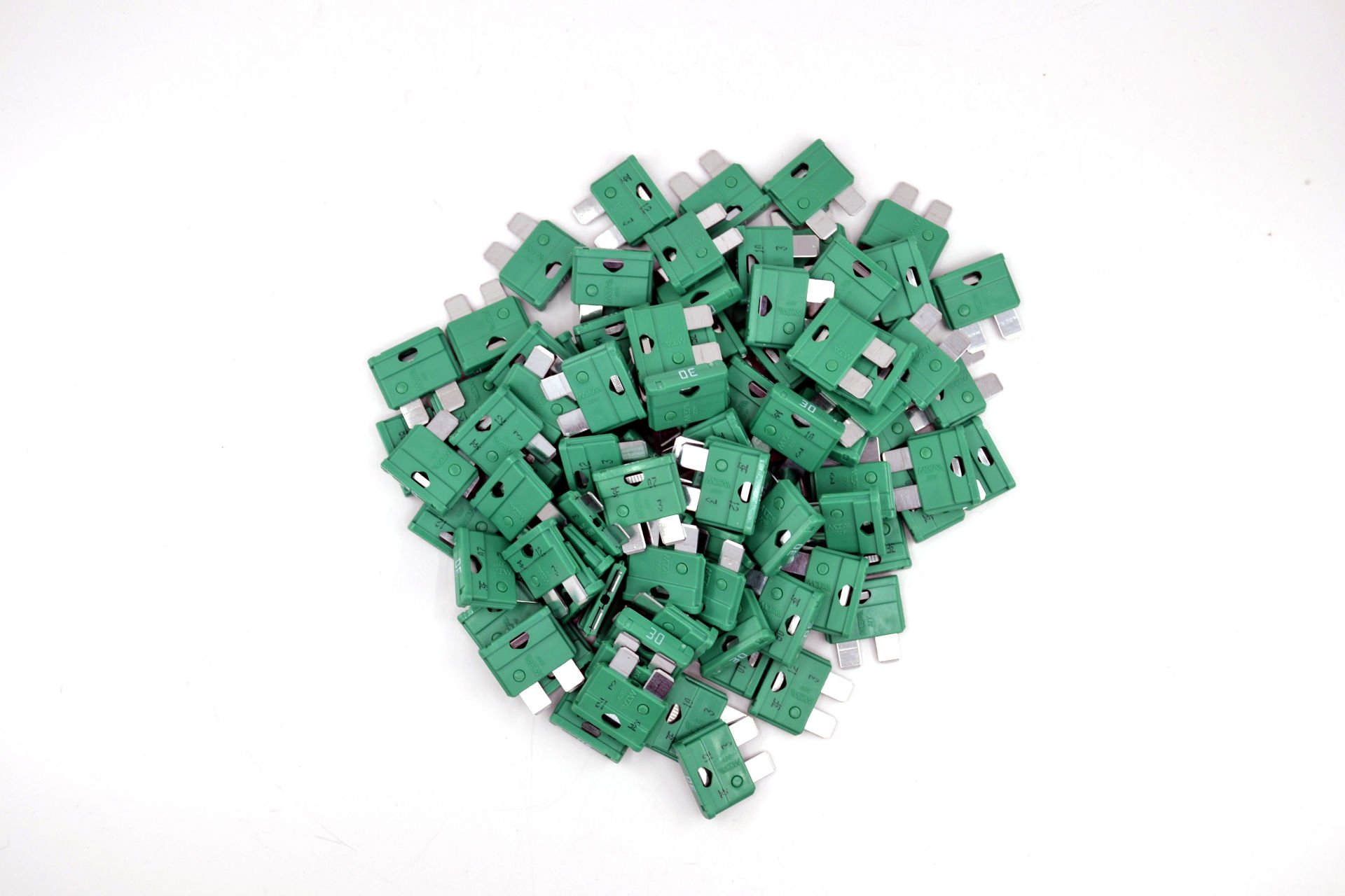 Picture of 100 Adet 30 Amper Yeşil Standart Bıçak Sigorta 30A