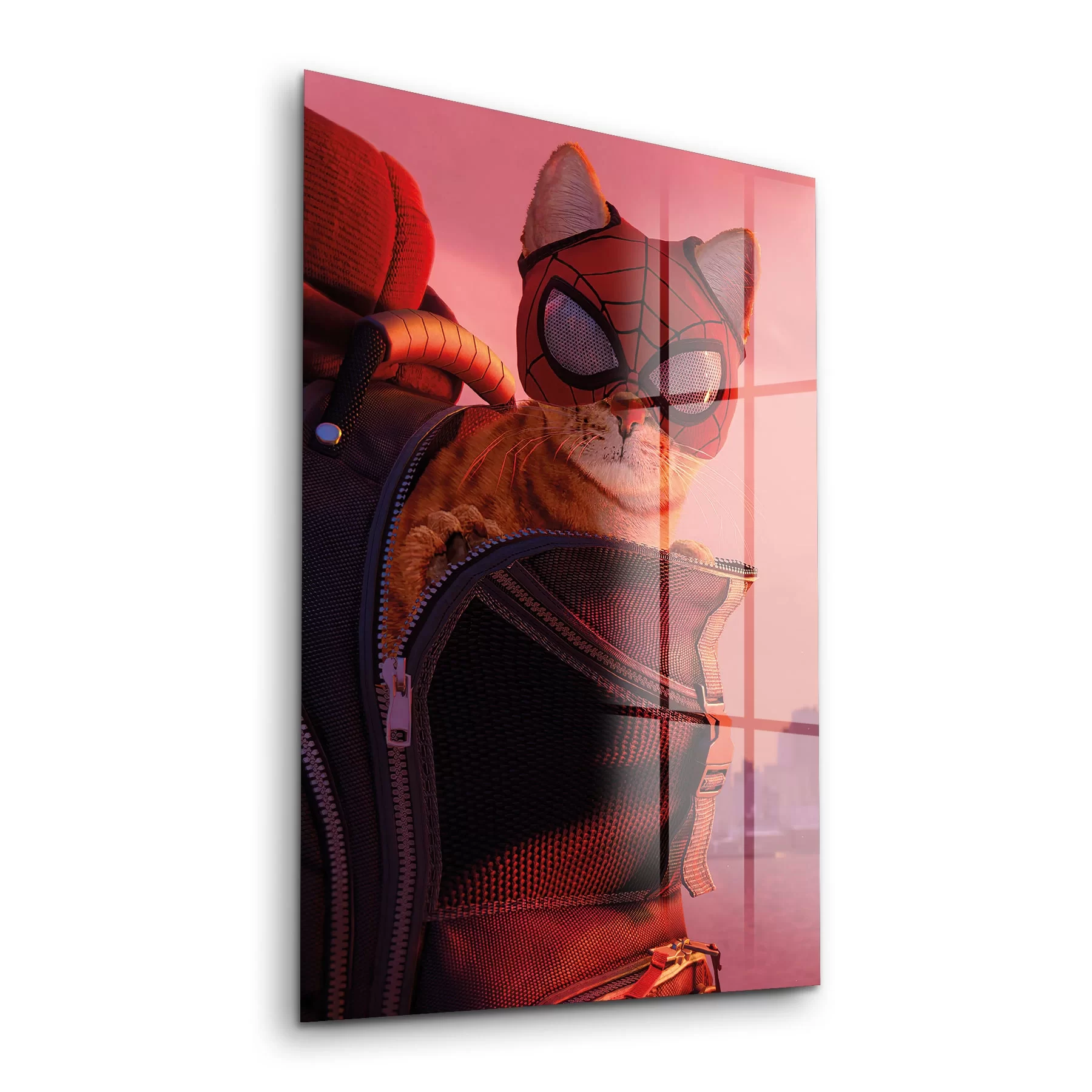 Picture of Decovetro Cam Tablo Örümcek Adam Kedi 30x40 cm