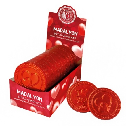 Picture of HEART MEDALLION MILK CHOCOLATE 23g