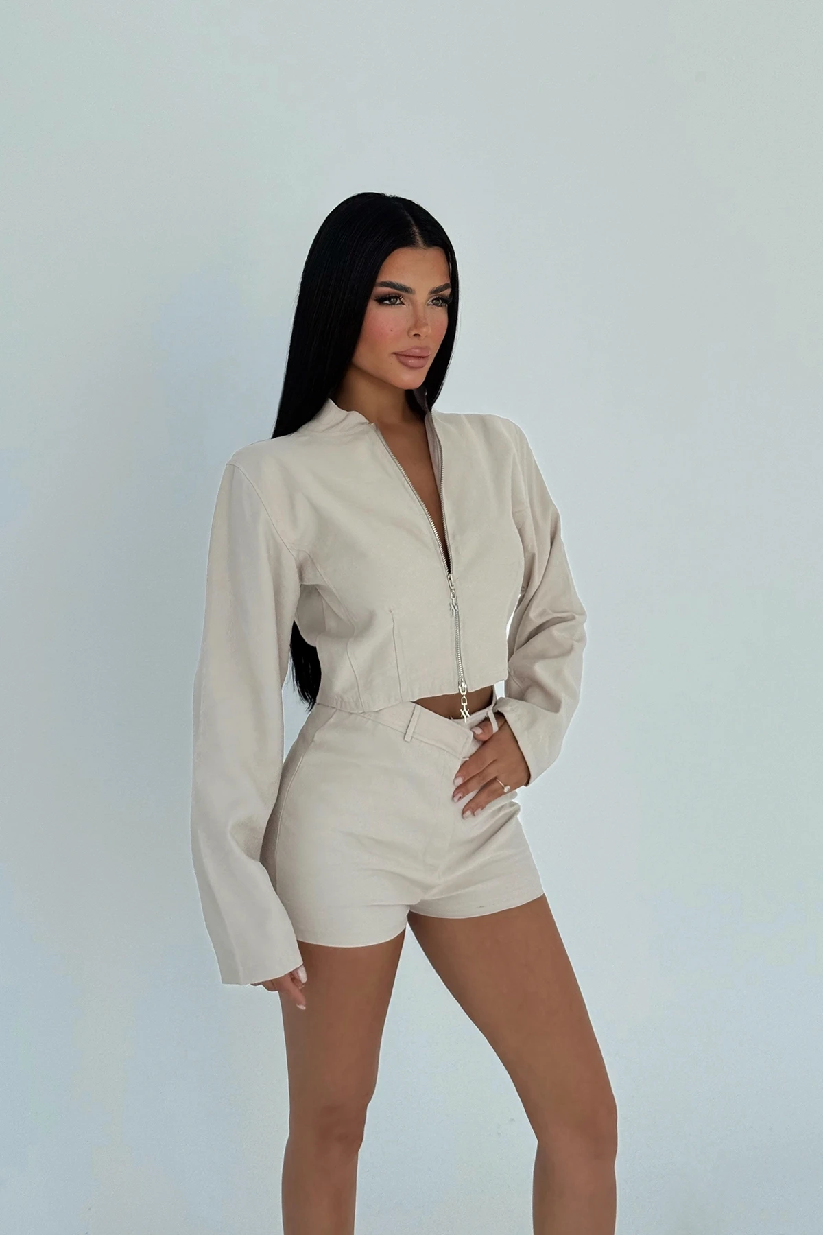 Picture of Cream Shorts Set