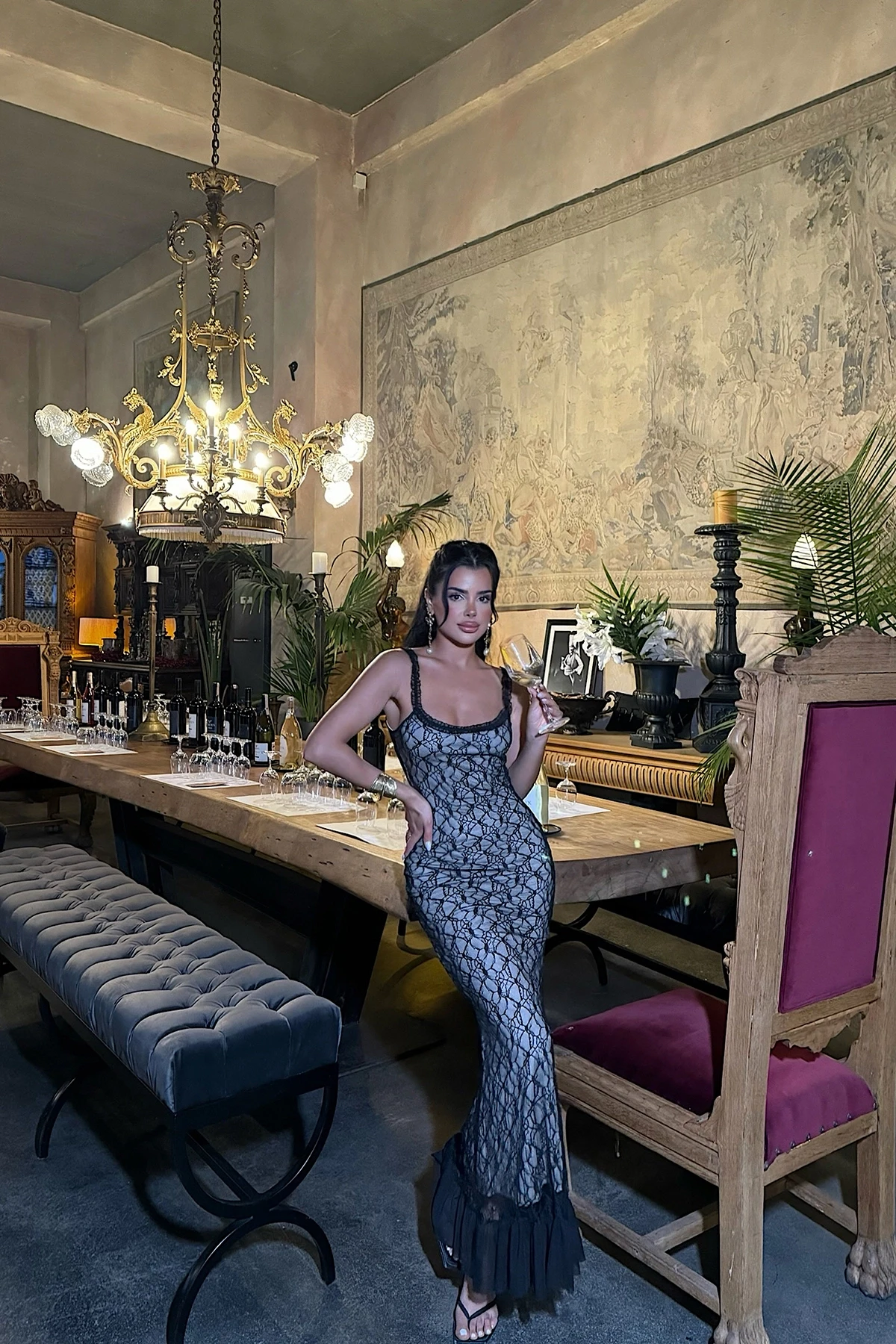 Picture of Black Khloe Lace Dress