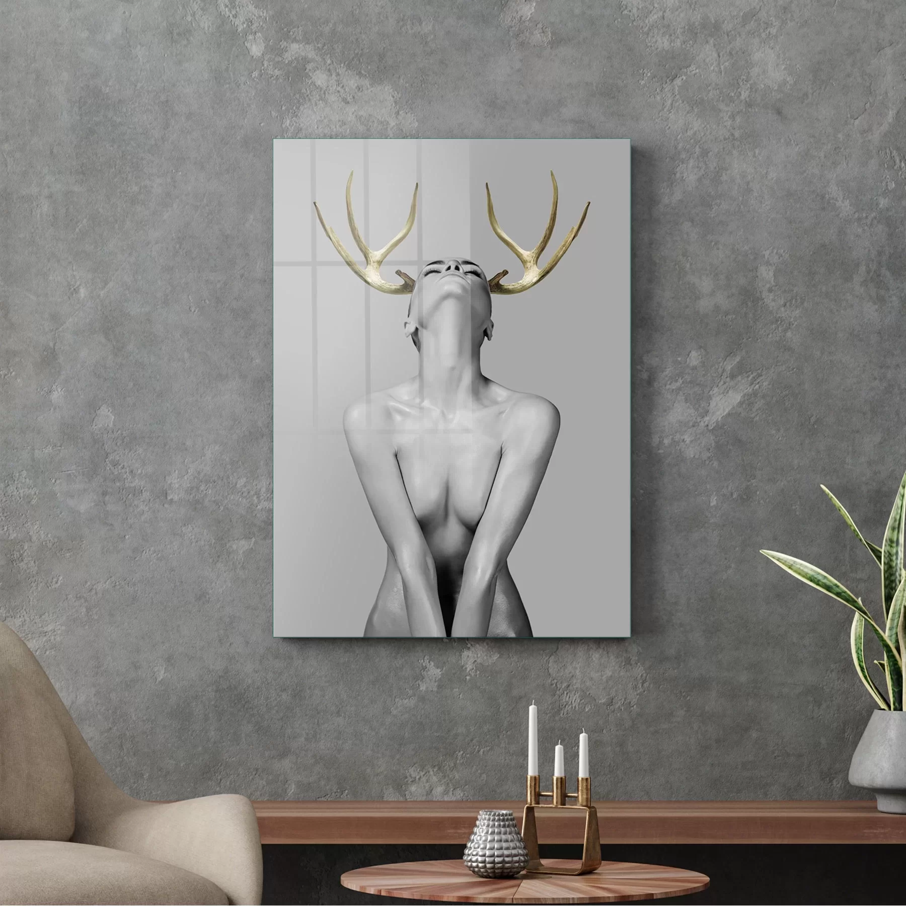 Picture of Decovetro Cam Tablo Black White Abstract Woman - 50x70 cm