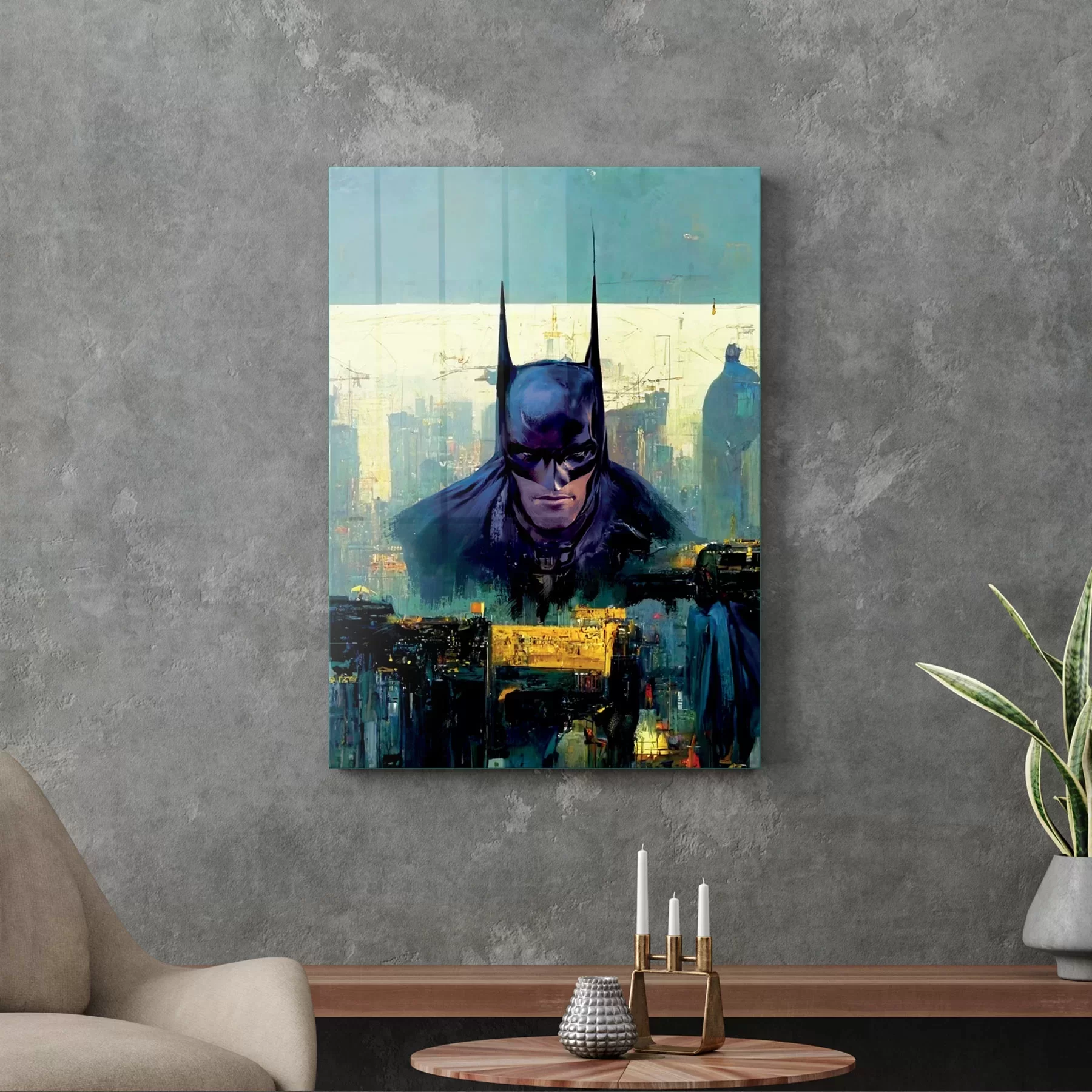 Picture of Decovetro Cam Tablo Batman Gotham City 50x70 cm