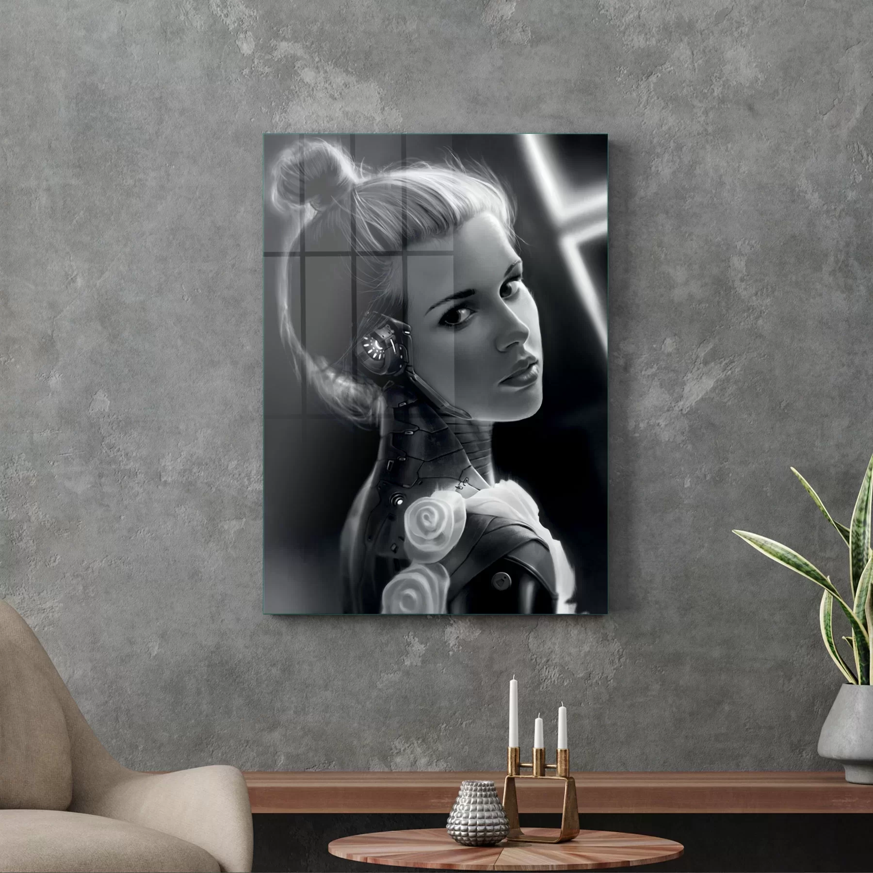 Picture of Decovetro Cam Tablo Cyberpunk Girl 50x70 cm