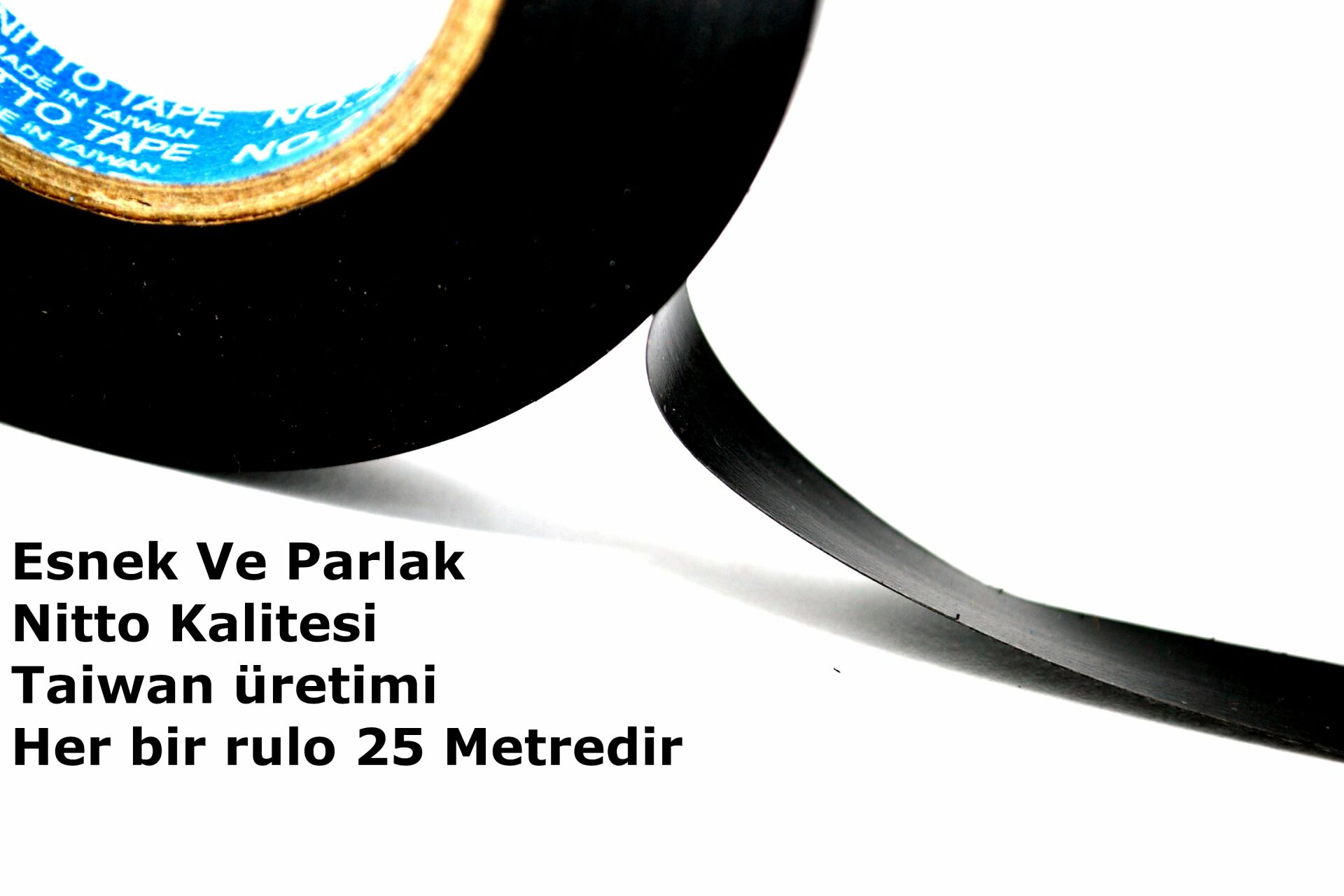 Picture of 5x25 Metre Esnek Pvc Siyah İzole Bant Elektrik Kablo Bandı Nitto