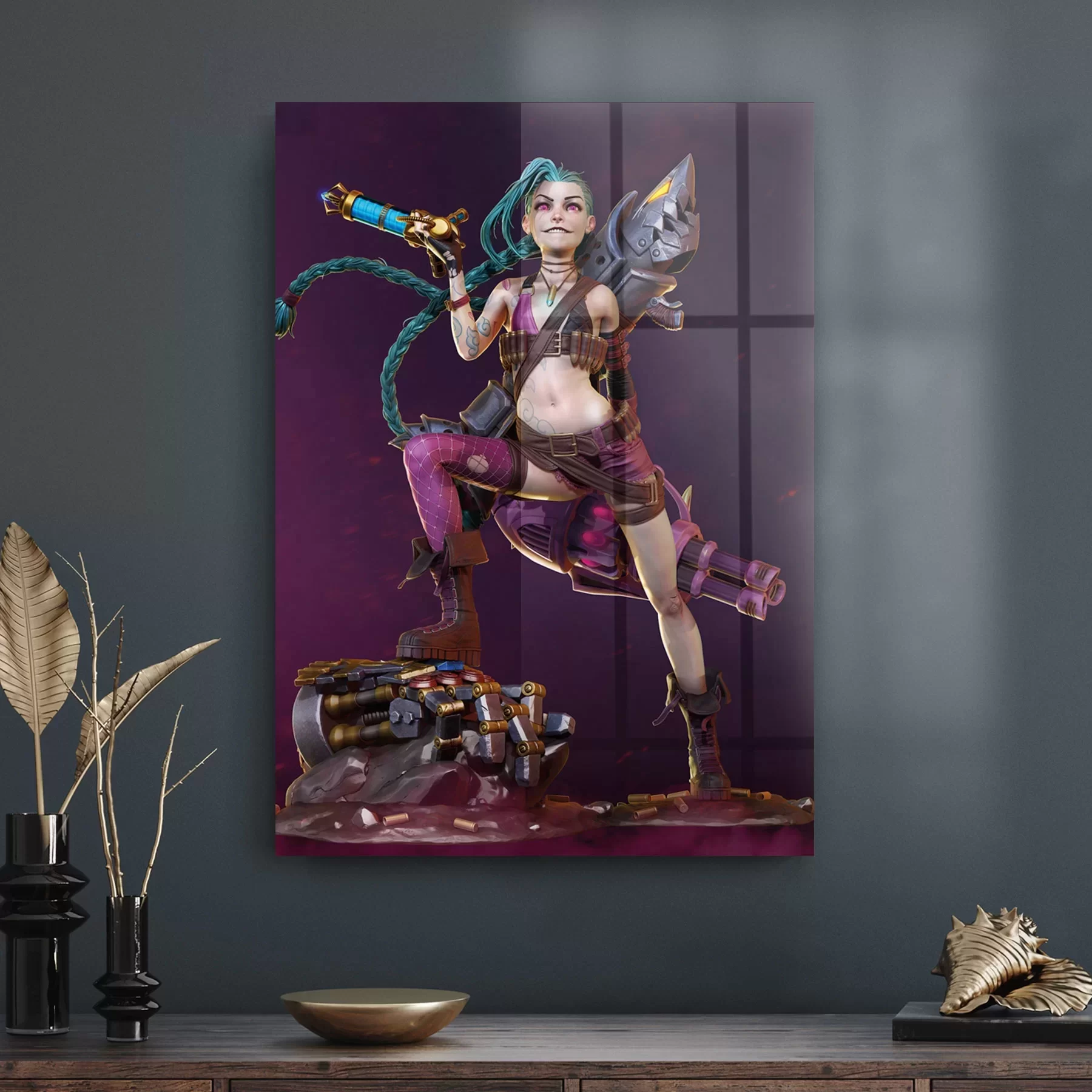 Picture of Decovetro Cam Tablo League of Legends Jinx 30x40 cm