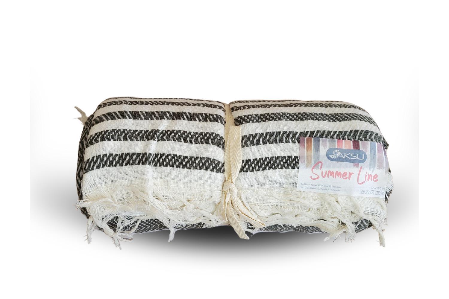 Picture of Aksu Summer Line Çok Amaçlı Örtü Pike Koltuk Örtüsü 170x220 Haki