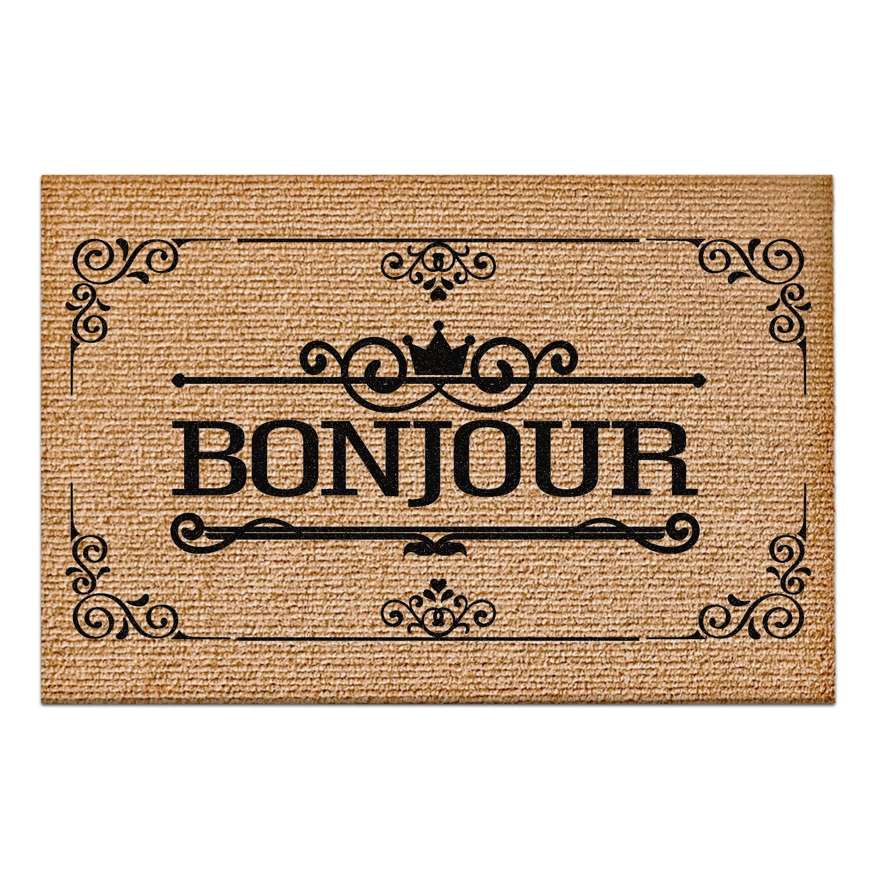 Picture of Decovetro Bonjour Desenli Kapı Önü Halı Paspas 40 x 60 Cm