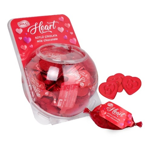 Picture of MILK CHOCOLATE HEART (RED) 63g