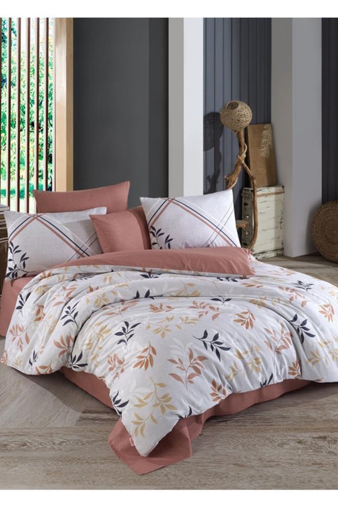 Picture of Belen Çift Kişilik Ranforce Nevresim Takımı Kahve