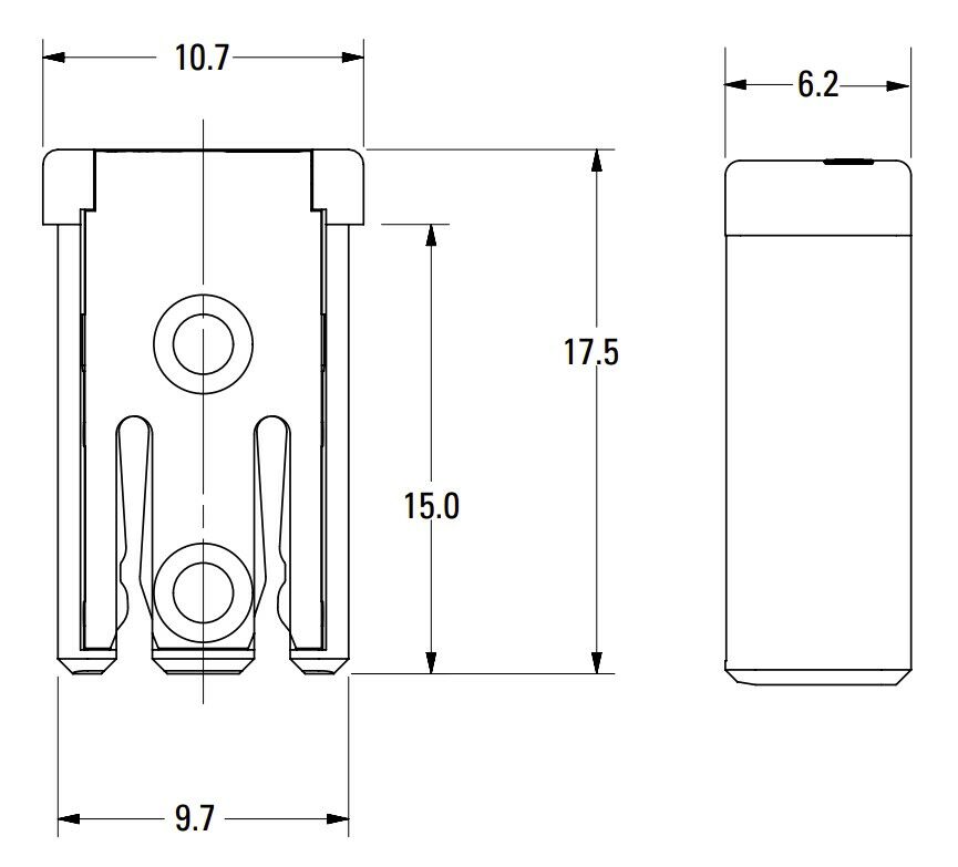 Picture of M Kasa Oluklu Sigorta 40 Amper Yeşil MCASE Cartridge 40A