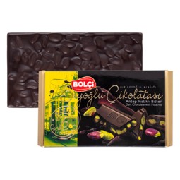 Picture of DARK CHOCOLATE WHOLE PISTACHIO TABLET 150g