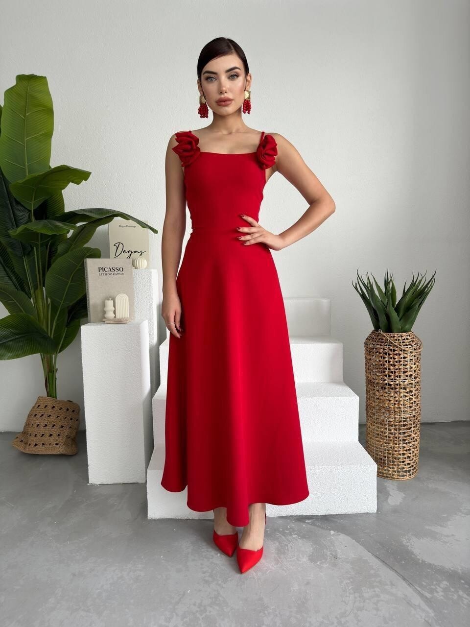 Picture of Matilda Gül İp Askılı Elbise