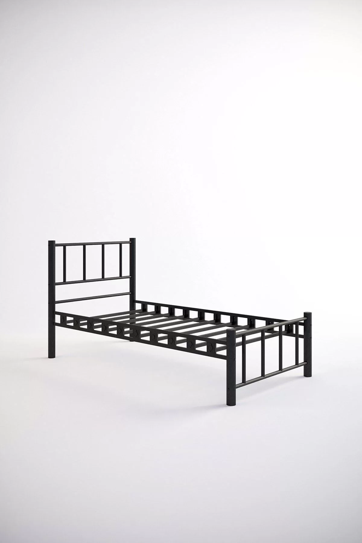 Picture of Zambak Tek Kişilik Ferforje Metal Karyola Siyah