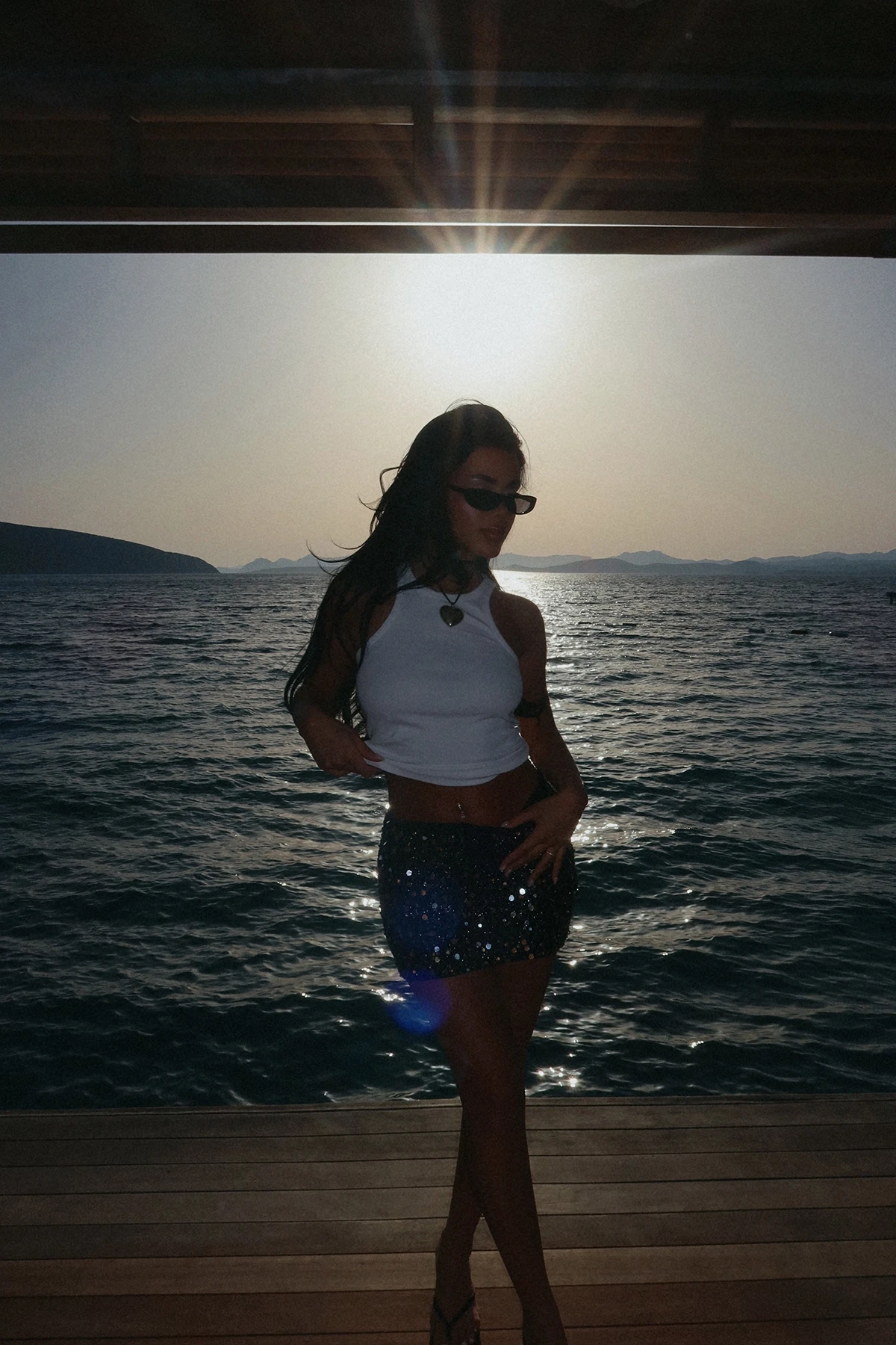 Picture of Gray Tied Mini Skirt