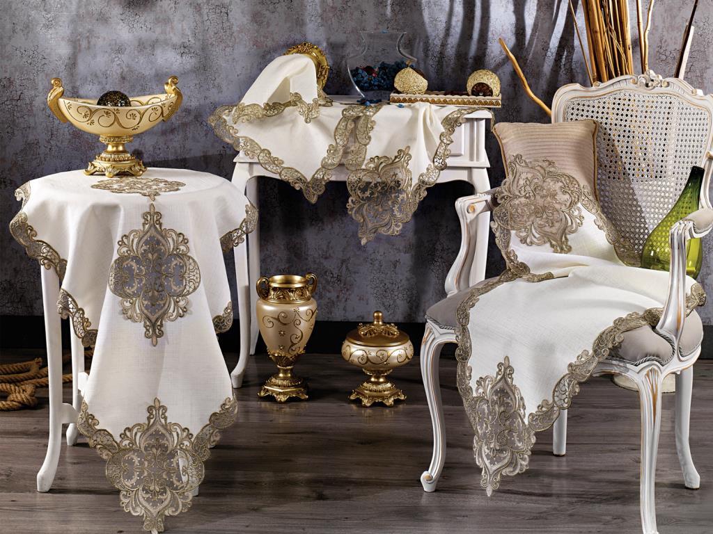 Picture of Çeyizdiyarı Tual Keten 5 Parça Salon Takımı Gri