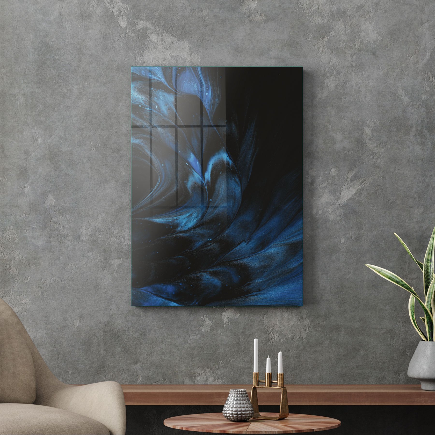 Picture of Decovetro Cam Tablo Blue Angel Wing 50x70 cm