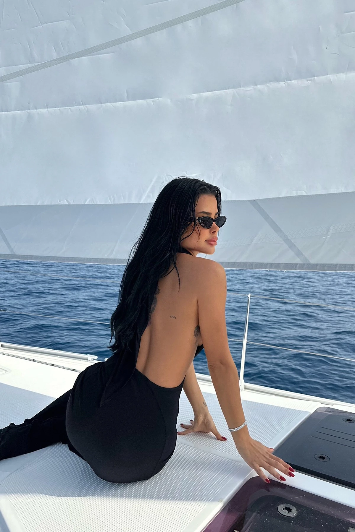 Picture of Pamella Long Dress With Low-Cut Back