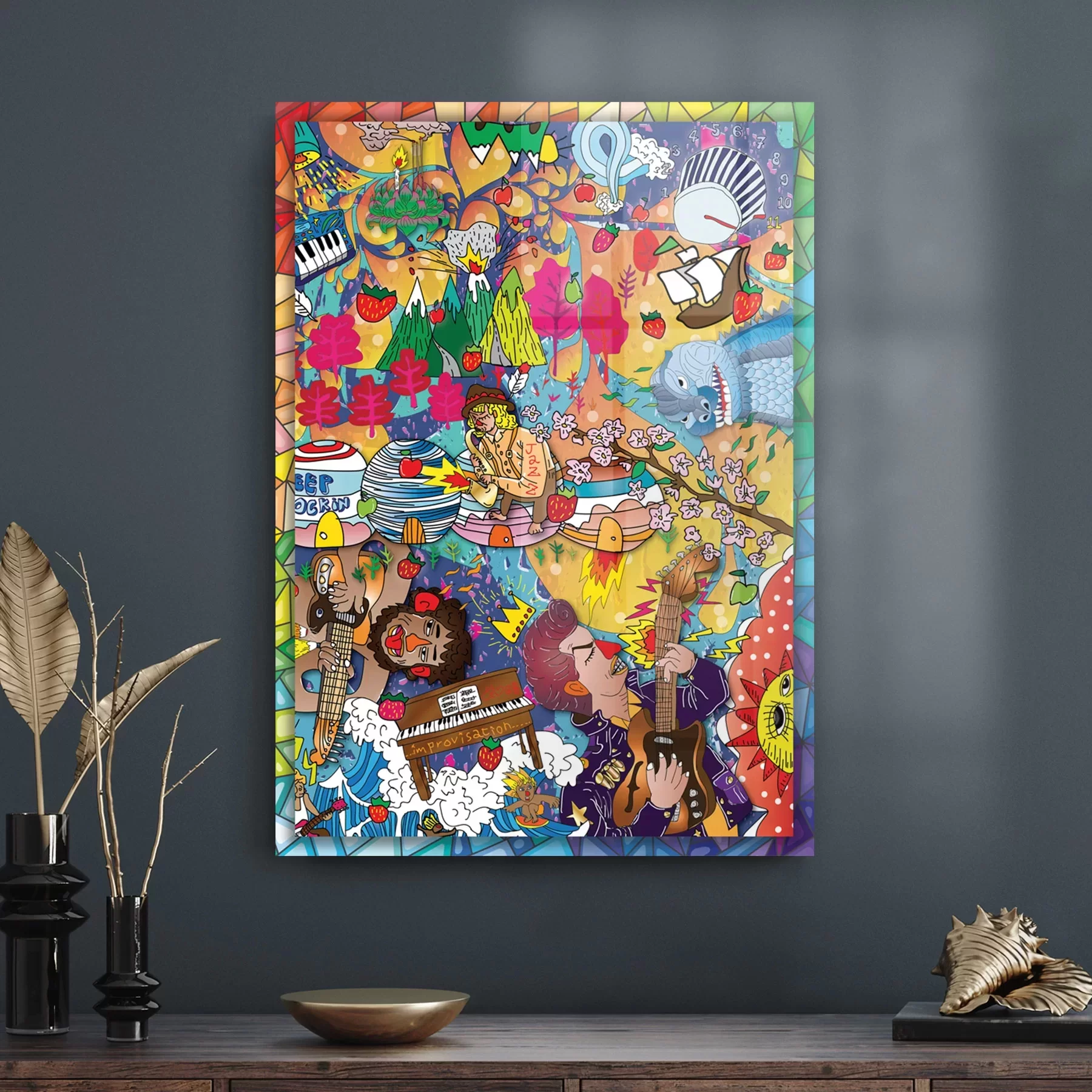 Picture of Decovetro Cam Tablo Pop Art Karma 30x40 cm