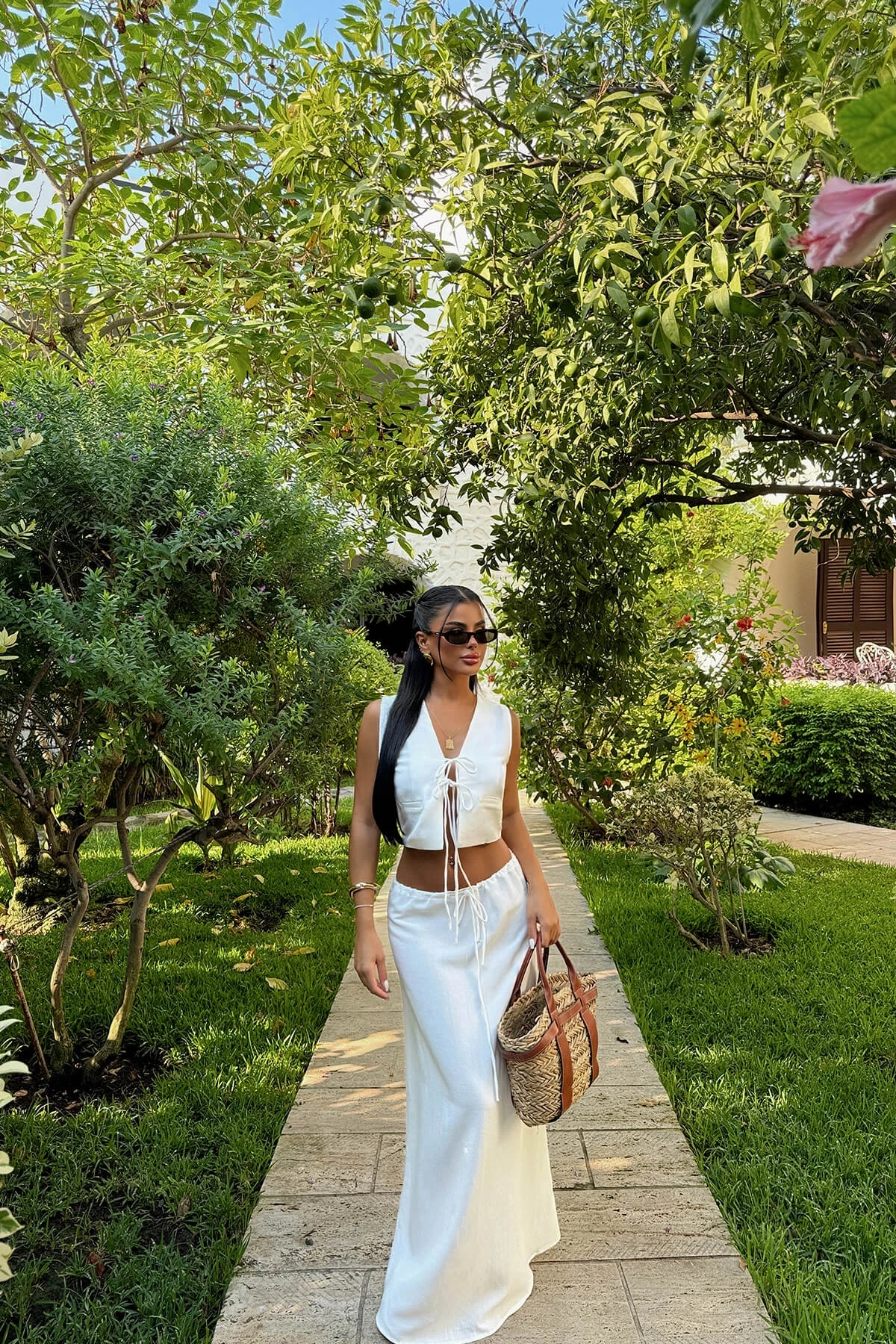 Picture of White Lacey Two Piece Set