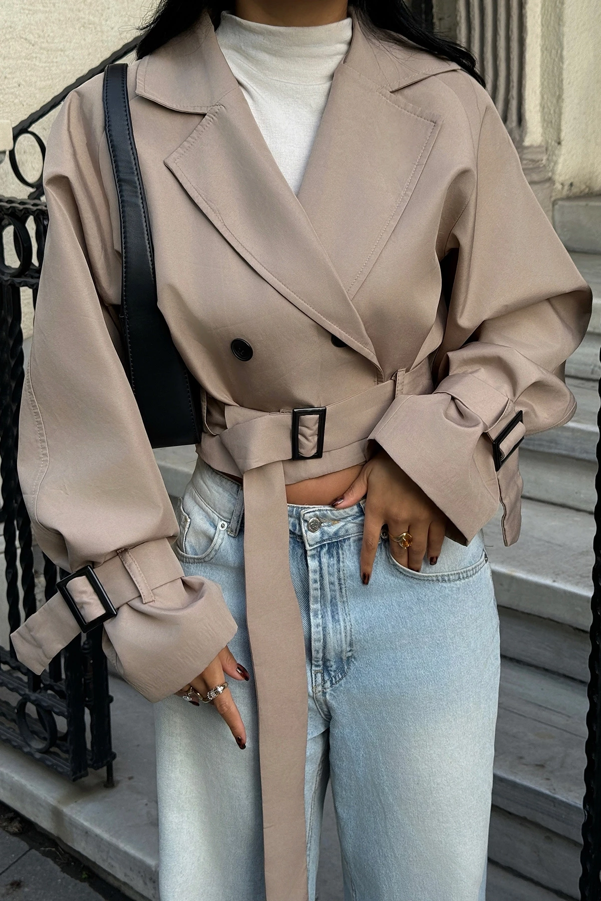 Picture of Tan Button Front Jacket