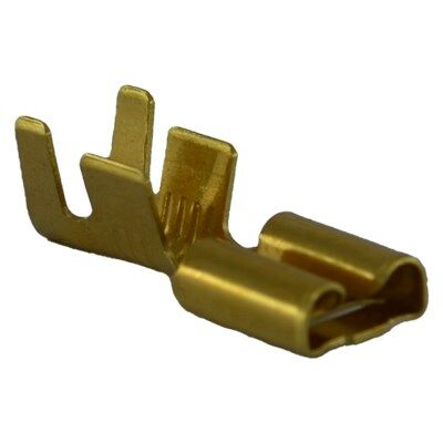 Picture of 250 Adet Tırnaklı 6,3 Dişi Fiş Kalın Kablo Ucu 6mm'e Kadar Pirinç Terminal