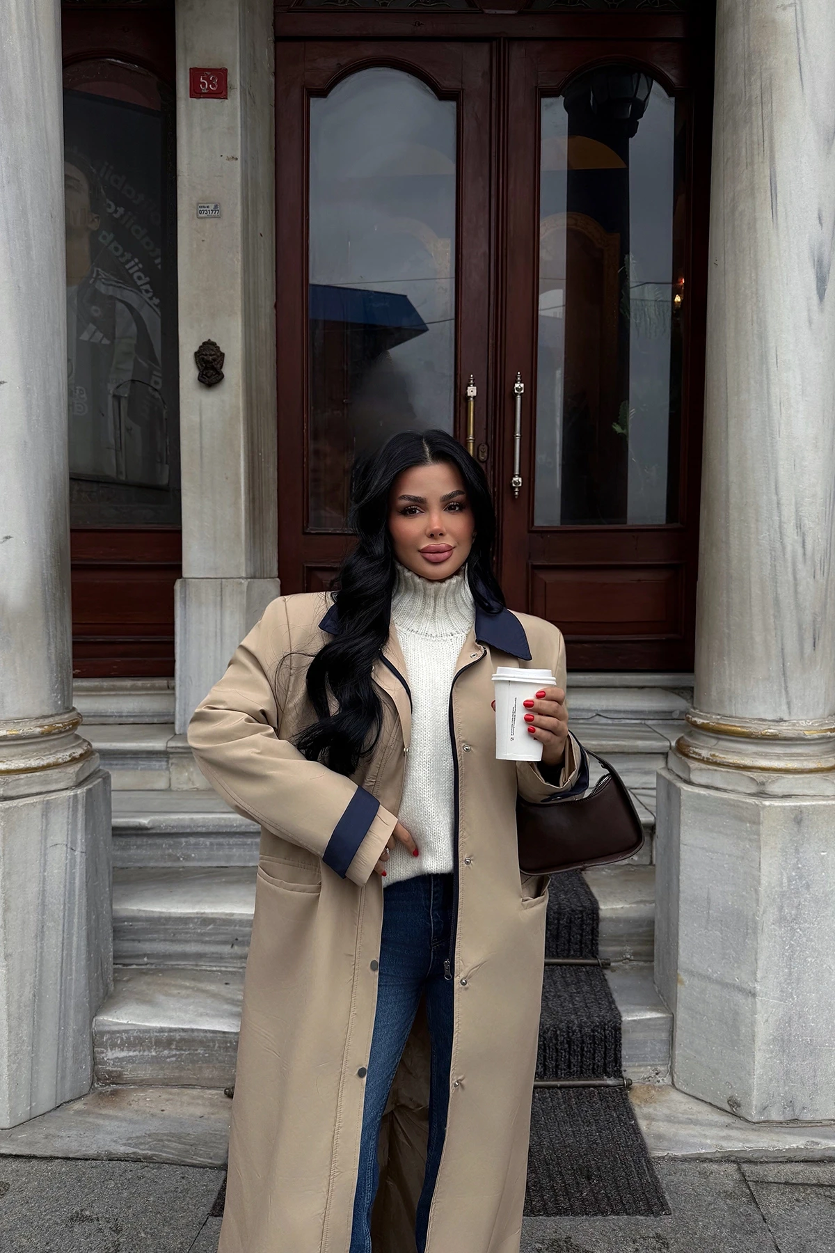 Picture of Cream Aldabella Trench Coat