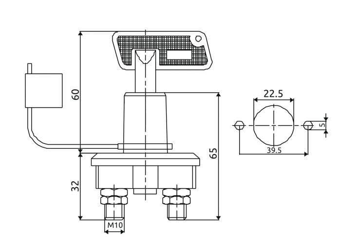 Picture of Akü Elektrik Devre Kesicisi Isıya Dayanıklı Ayrı Anahtarlı