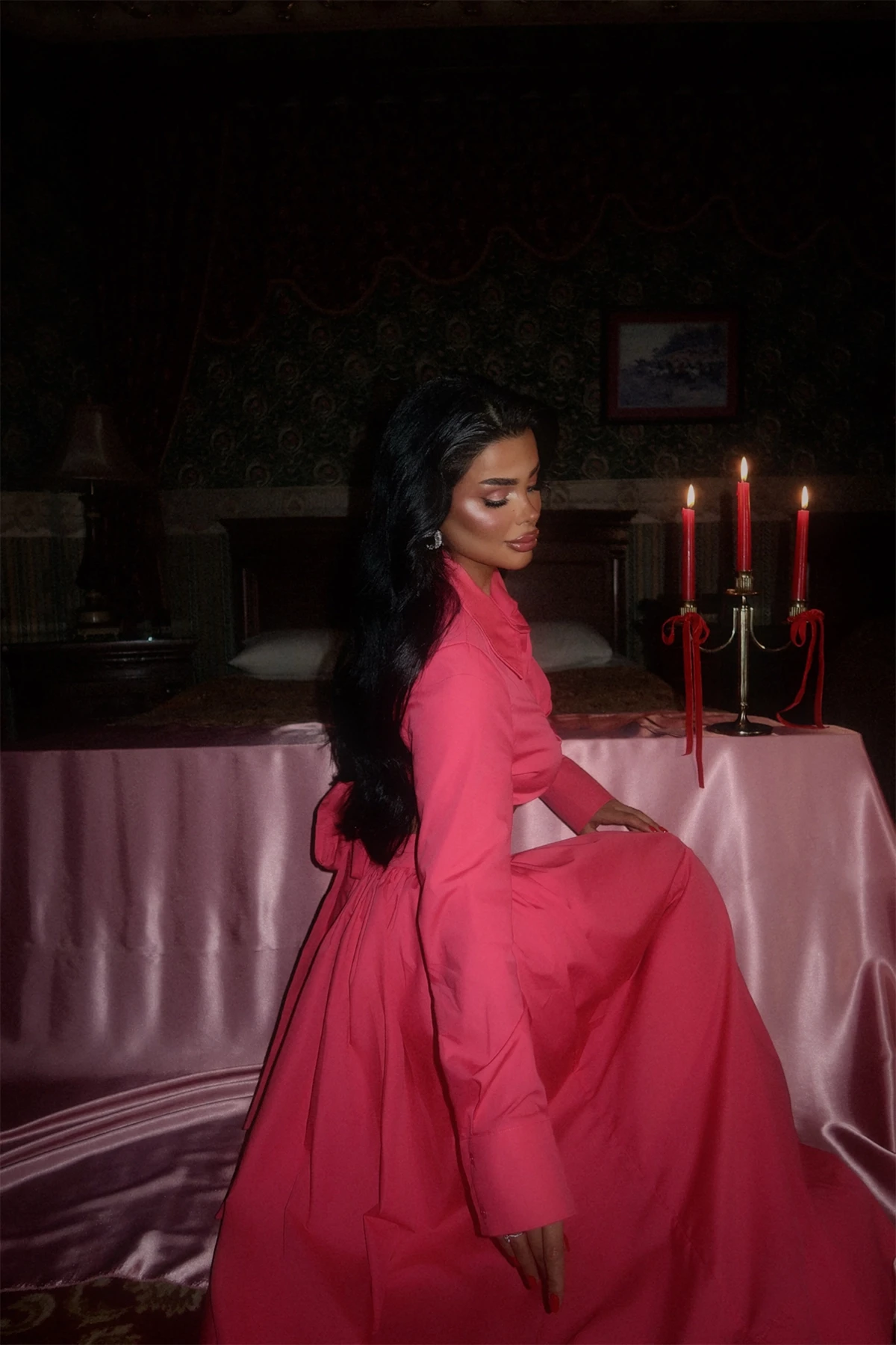 Picture of Fuchsia Veuve Bottom Top Set