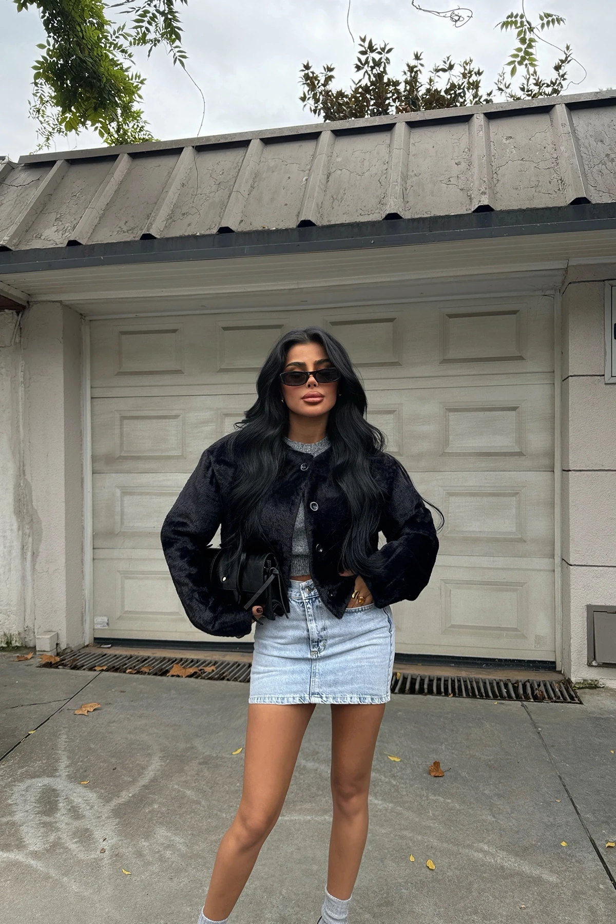 Picture of Black Button Detail Jacket