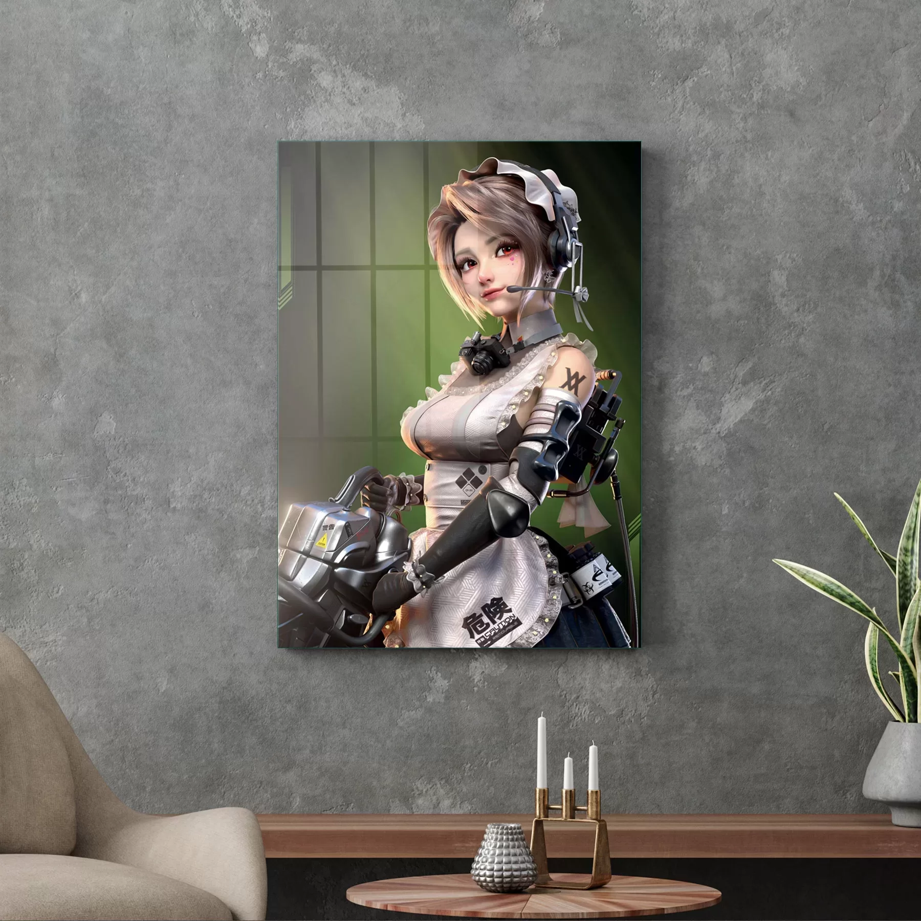 Picture of Decovetro Cam Tablo Anime Girl Warior 30x40 cm