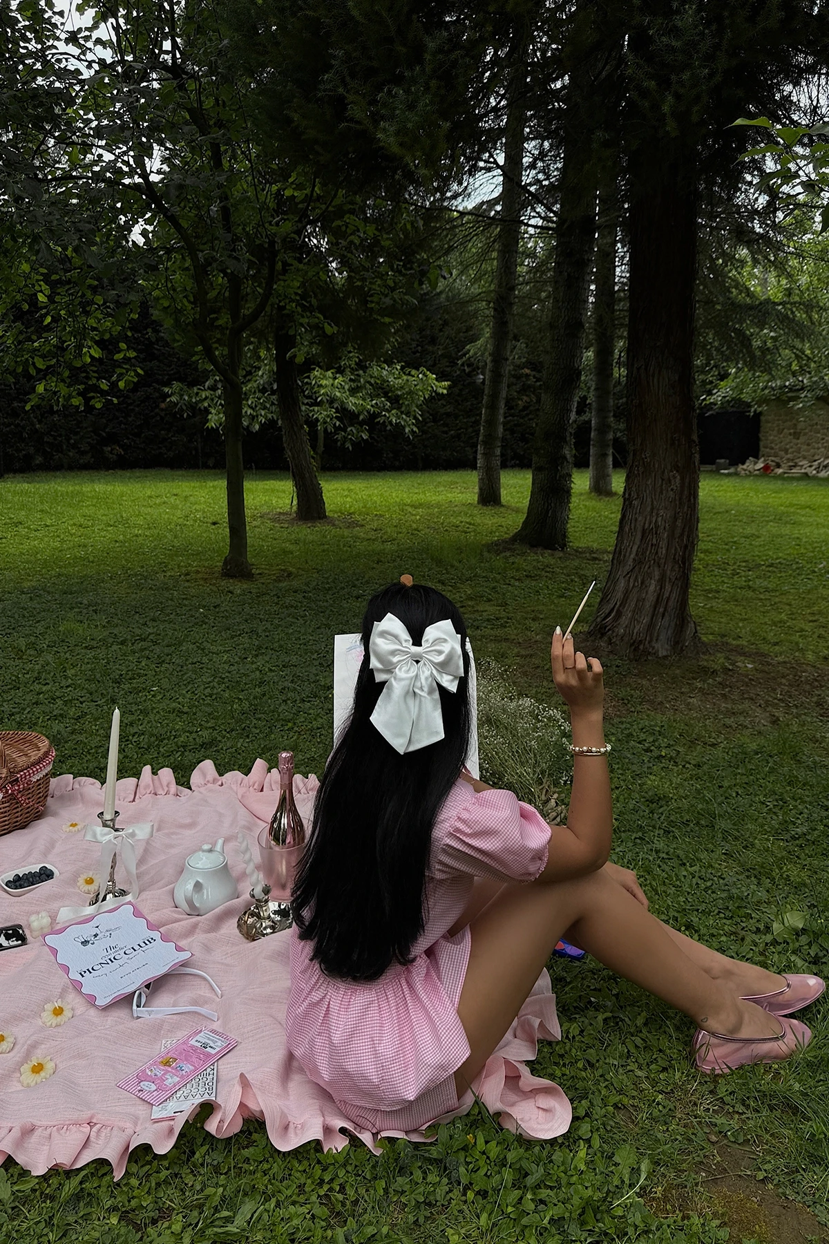 Picture of Pink Laura Gingham Double Set