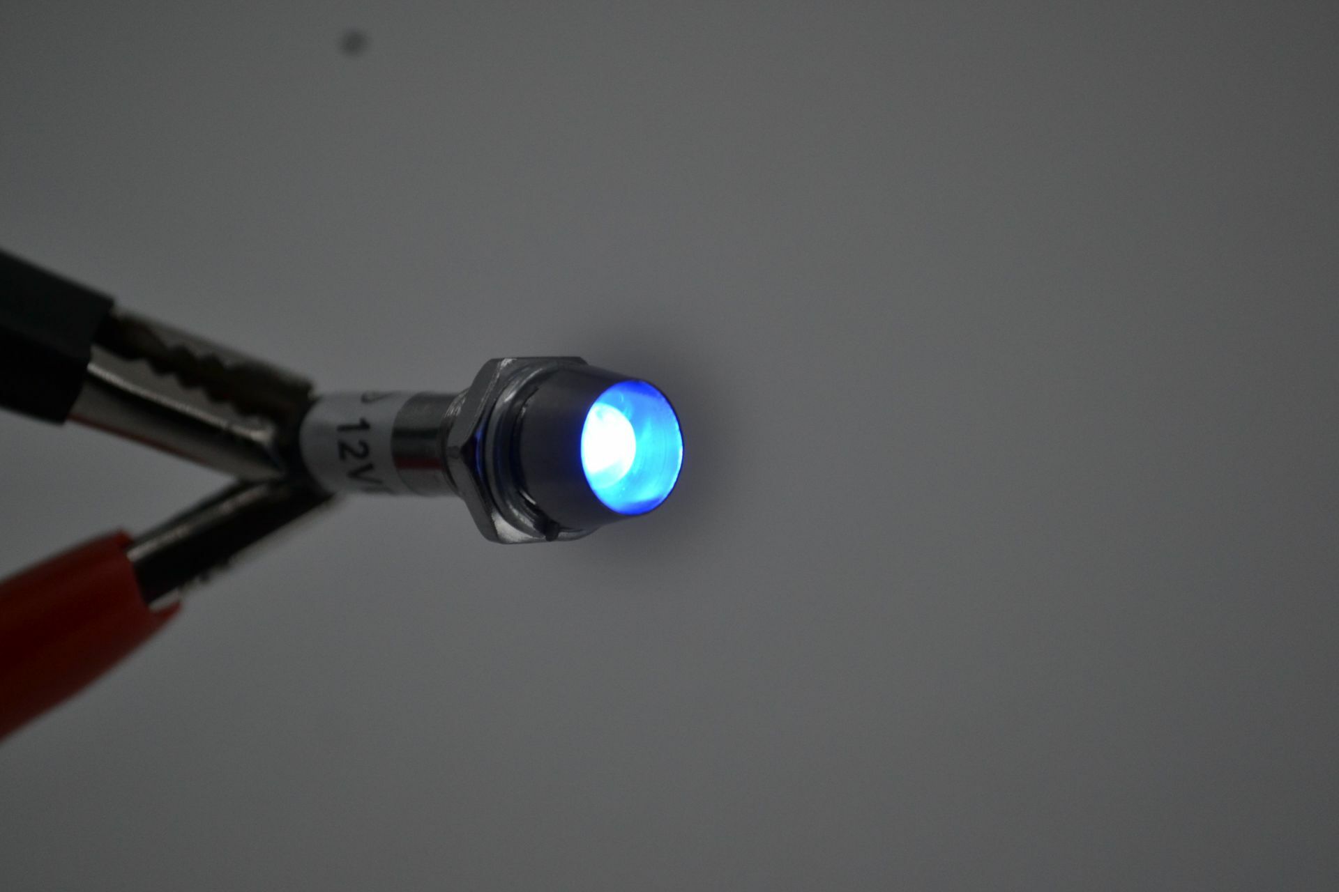 Picture of 8mm 12V Mini Metal Göz Lamba Mavi Led Sinyal Uyarı Işığı