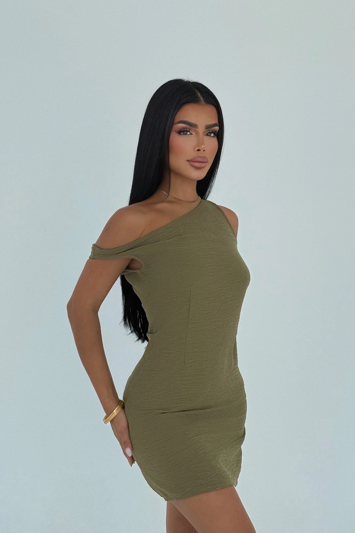 Picture of Khaki Strap Mini Dress