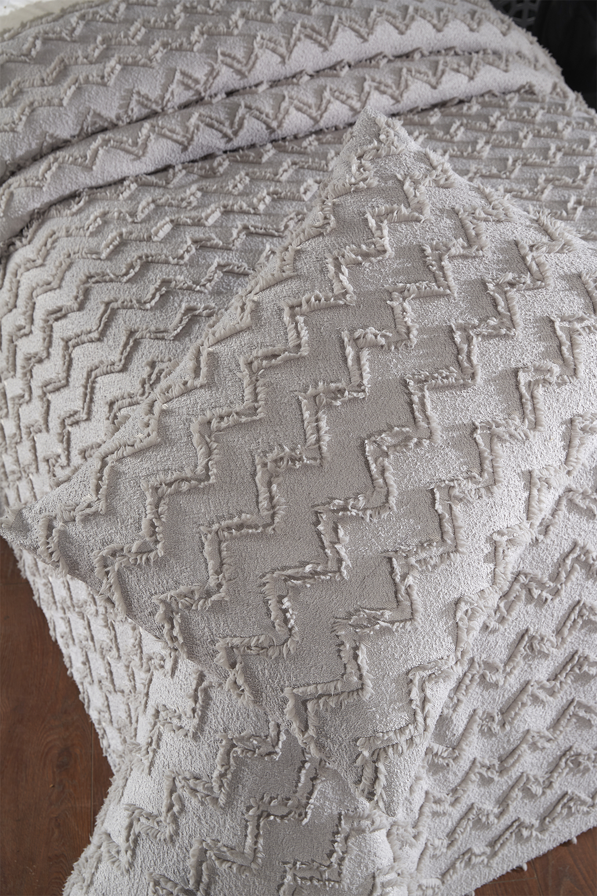 Picture of Çeyiz Diyarı Lumpa 2 Parça Tek Kişilik Pike Takımı Gri