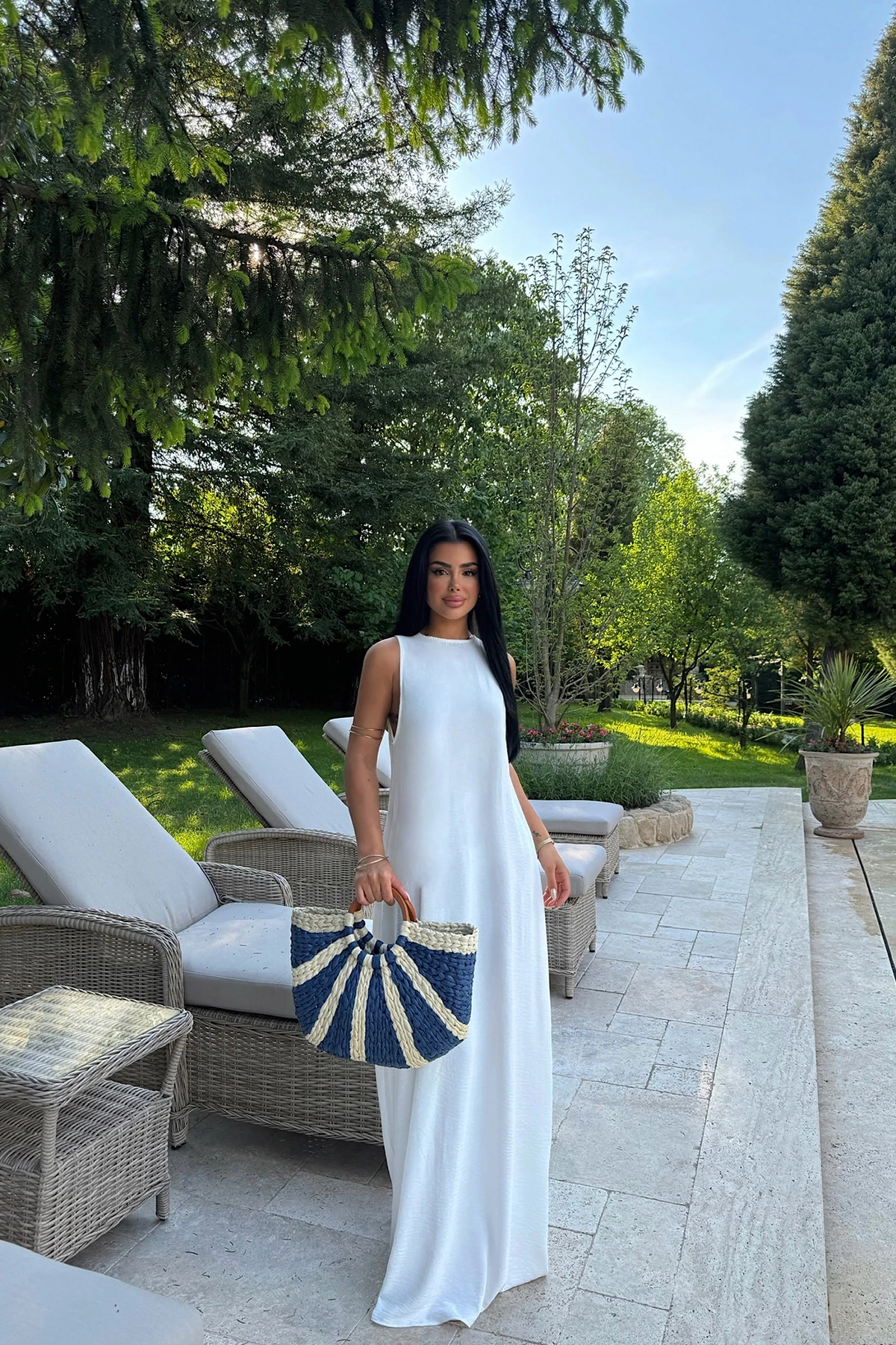 Picture of White Ilona Long Loose Dress