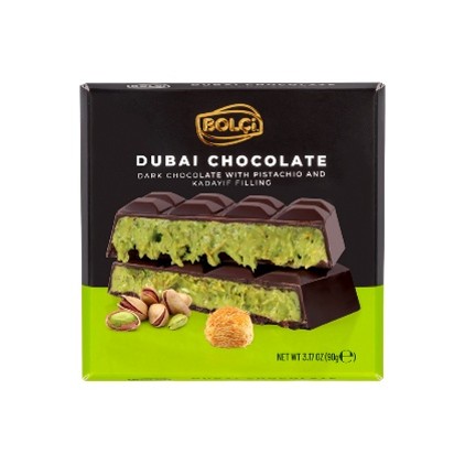 Picture of PISTACHIO KADAYIF FILLED DARK CHOCOLATE 90g