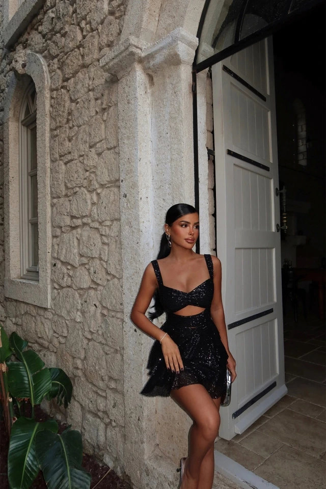 Picture of Black Back Detail Dress