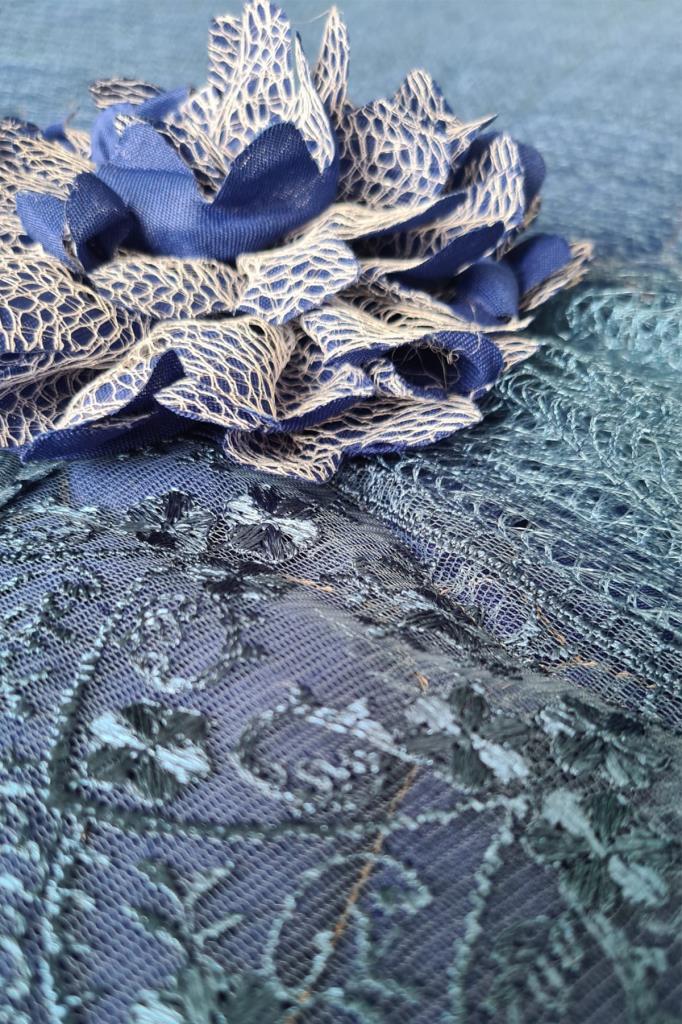 Picture of Elegant Çift Kişilik Yatak Örtüsü Takımı Lacivert