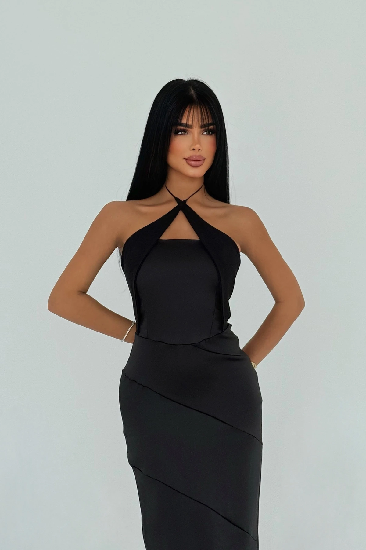 Picture of Black Diane Tied Dress